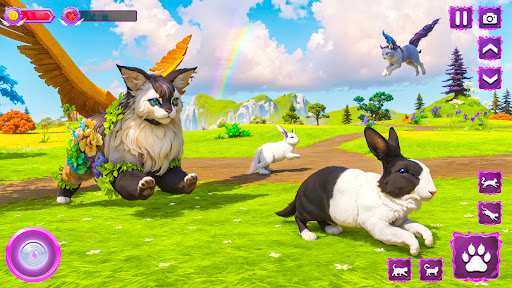 Ұшатын жабайы мысықтарға күтім жасау симуляторы 3D